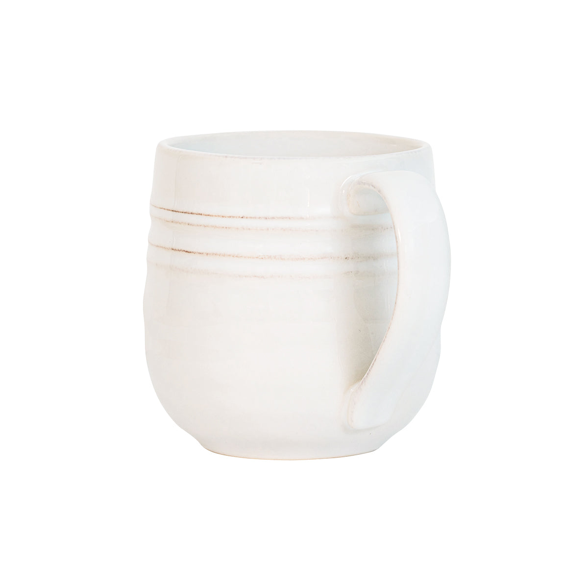 Textured White Layered Ceramic Coffee Mug - Image 2