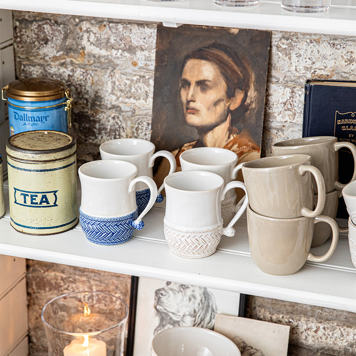 Elegant Taupe Ceramic Coffee Mug - Image 4