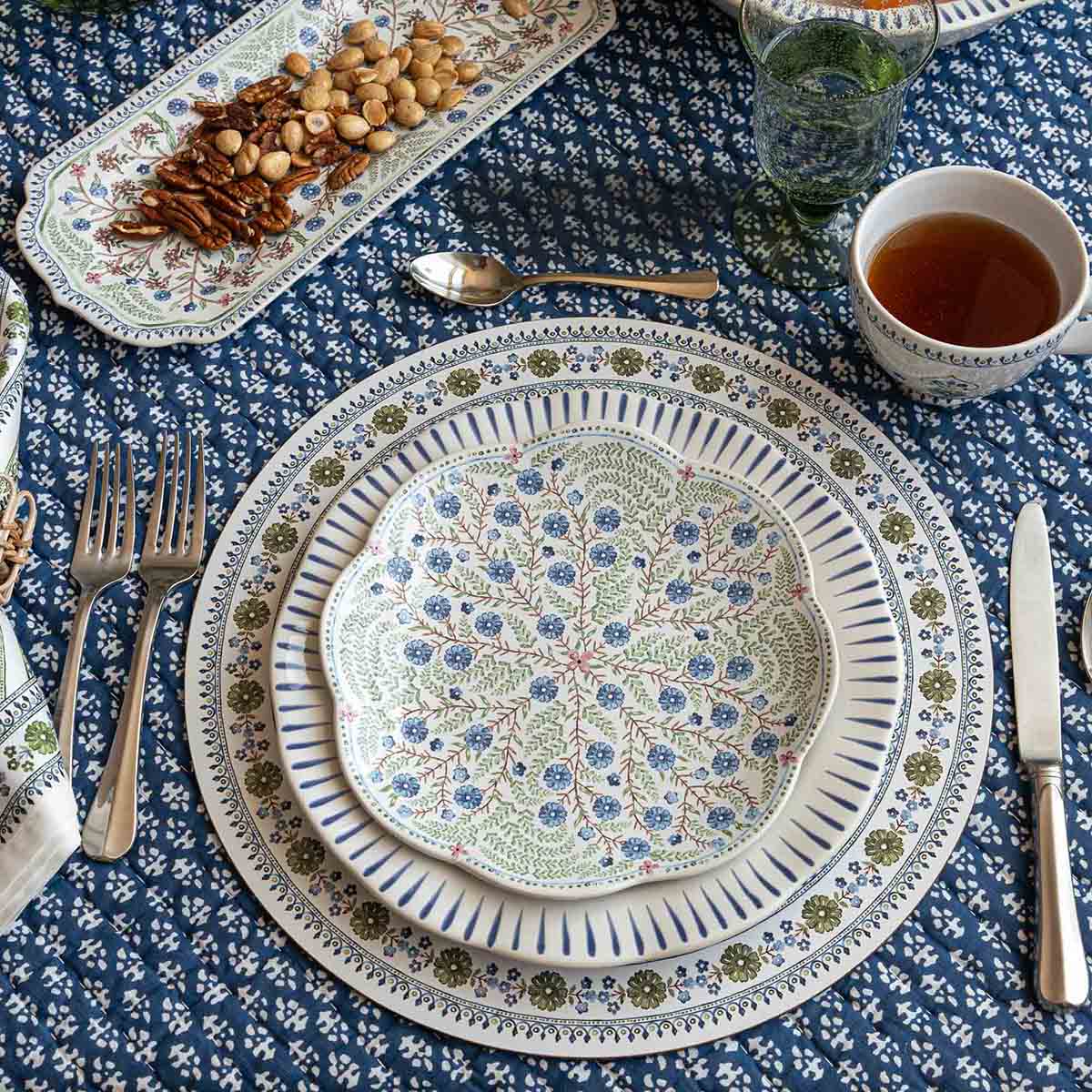Decorative Soft Blue Ceramic Breakfast Cup - Image 4