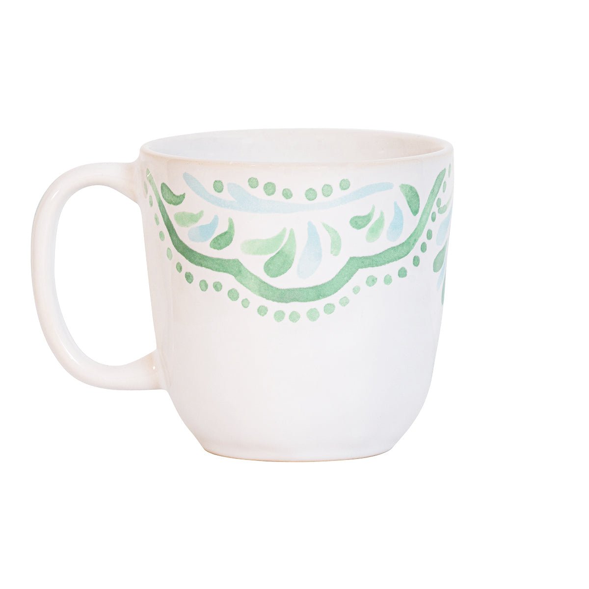 Decorative Sage Green Ceramic Coffee Mug - Image 3
