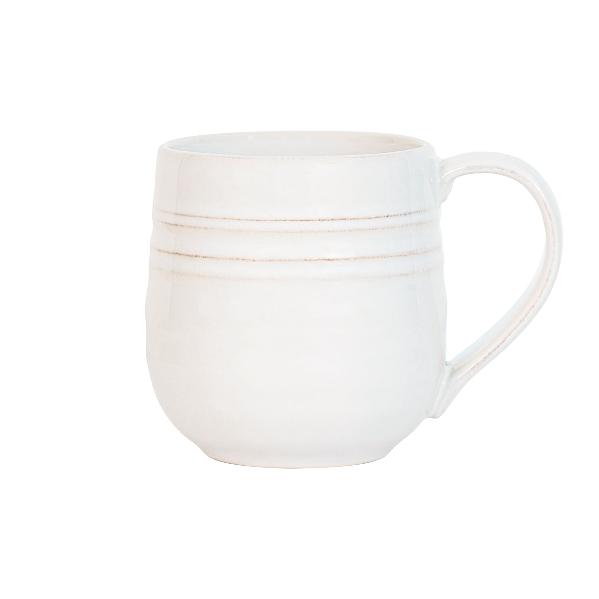 Textured White Layered Ceramic Coffee Mug