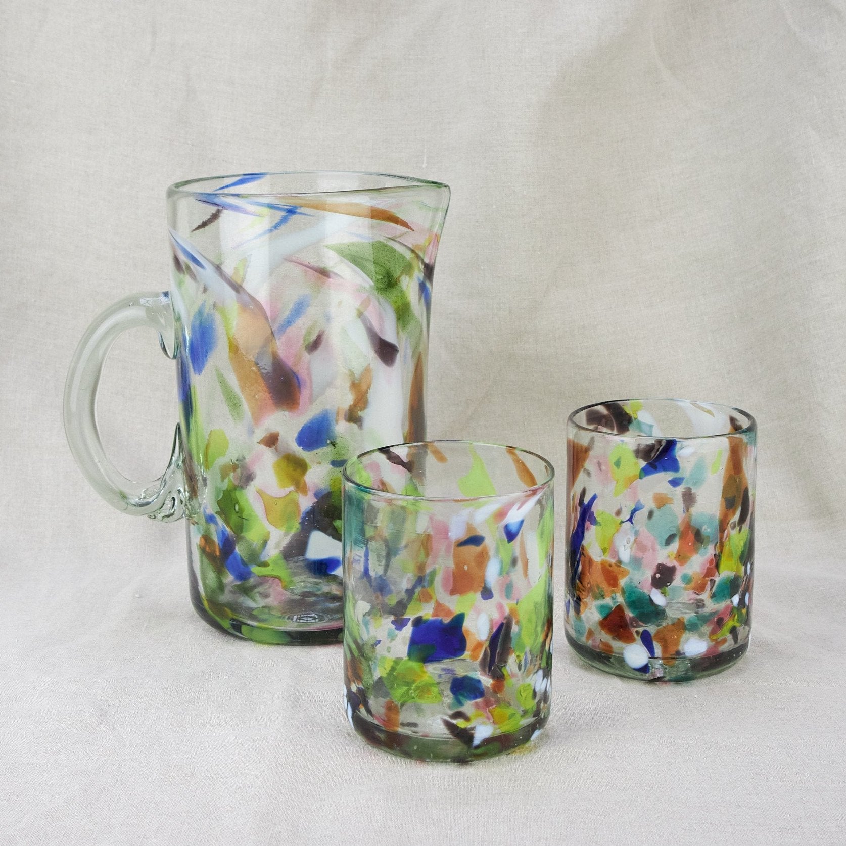 Multicolor Recycled Glass Terrazzo Serving Jug