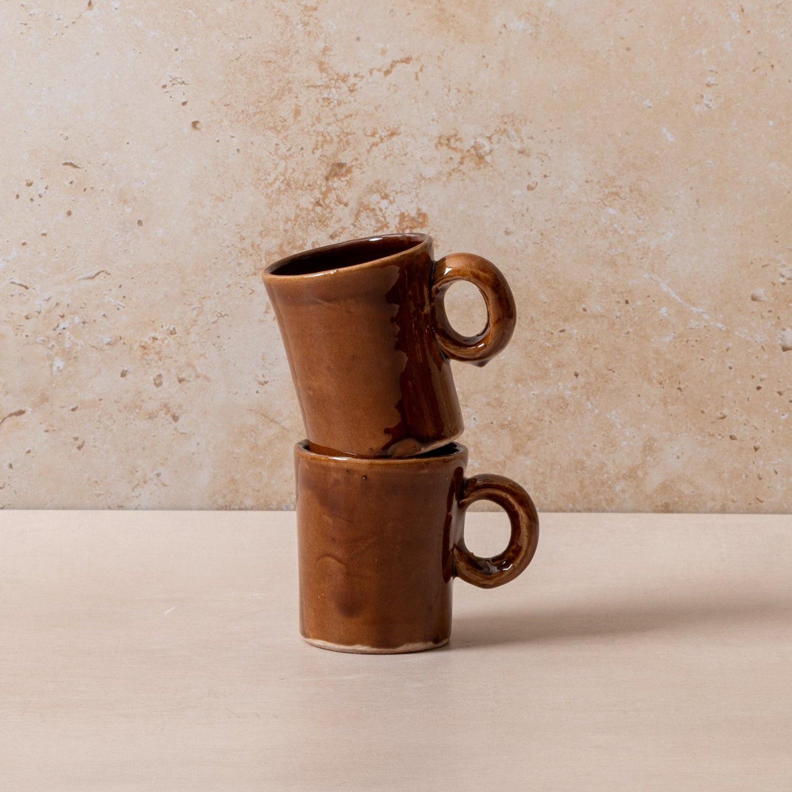 Handcrafted Brown Glazed Straight Espresso Cup