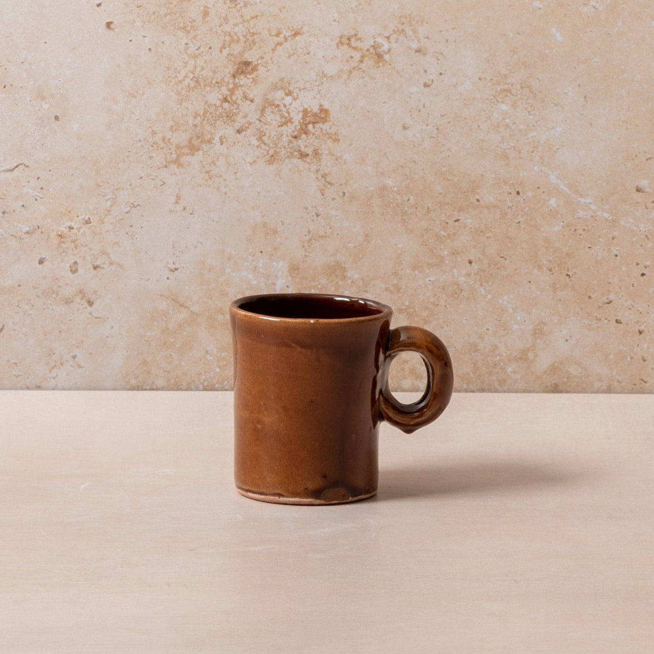 Handcrafted Brown Glazed Straight Espresso Cup