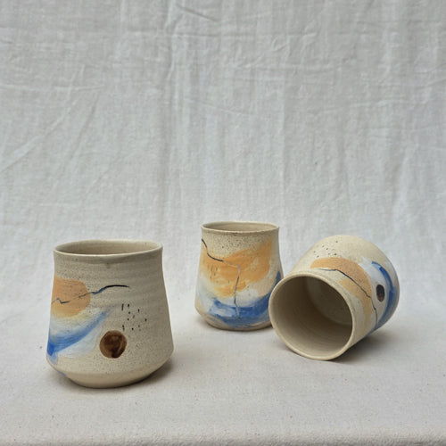 Textured Ceramic Tumbler with Optional Dot Detail