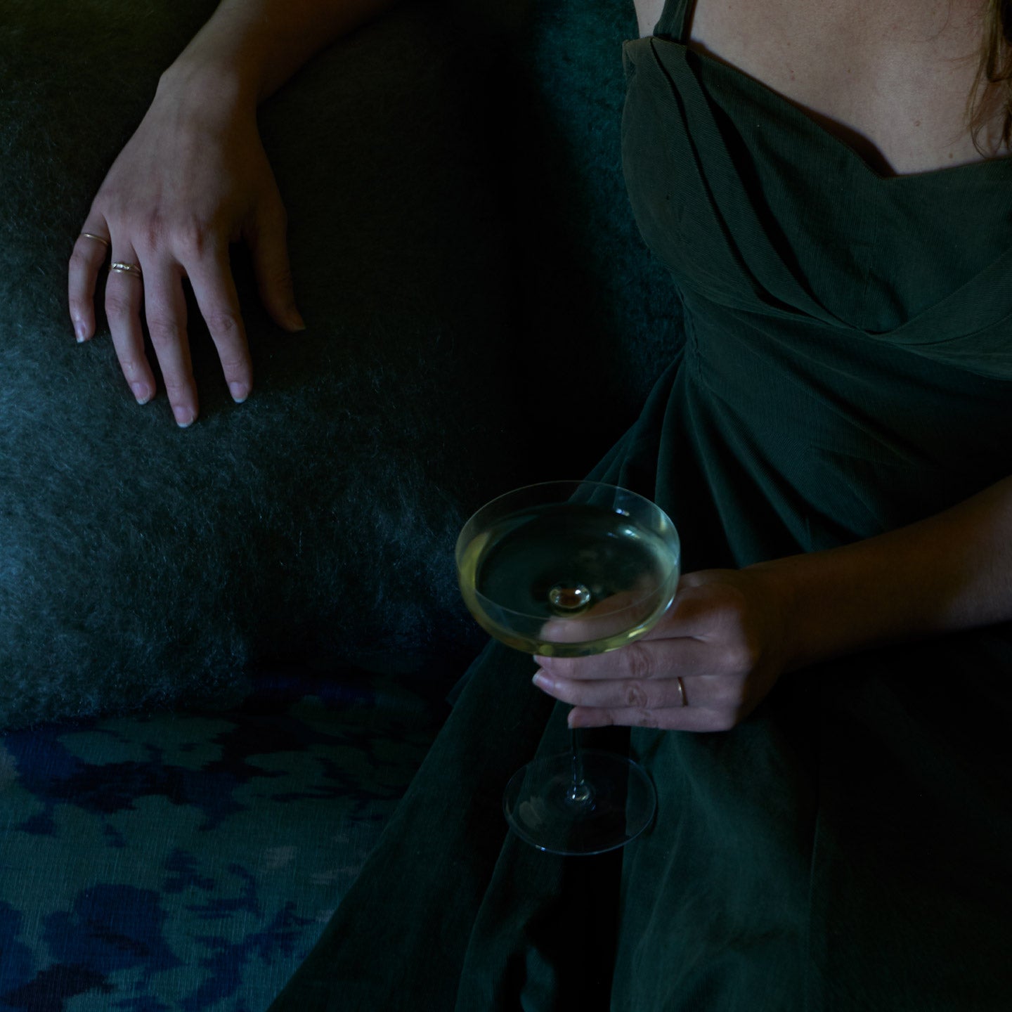 Faceted Champagne Coupe Glass - Image 5