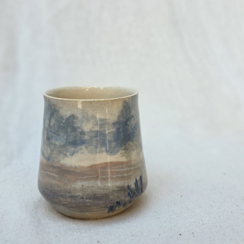 Organic Edge Ceramic Tumbler with Smooth Profile