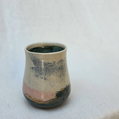 Simple Curve Ceramic Tumbler with Balanced Shape
