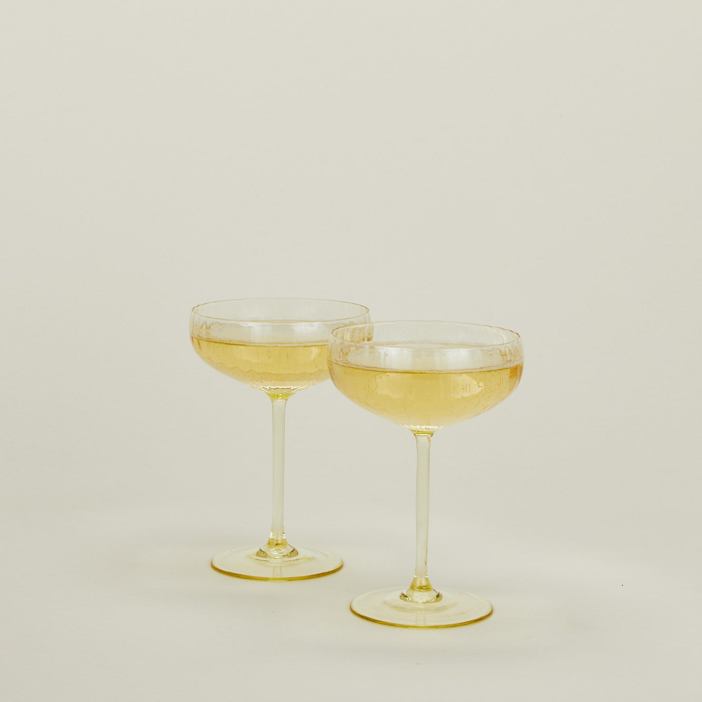 Amber Ribbed Cocktail Coupe Set - Image 2