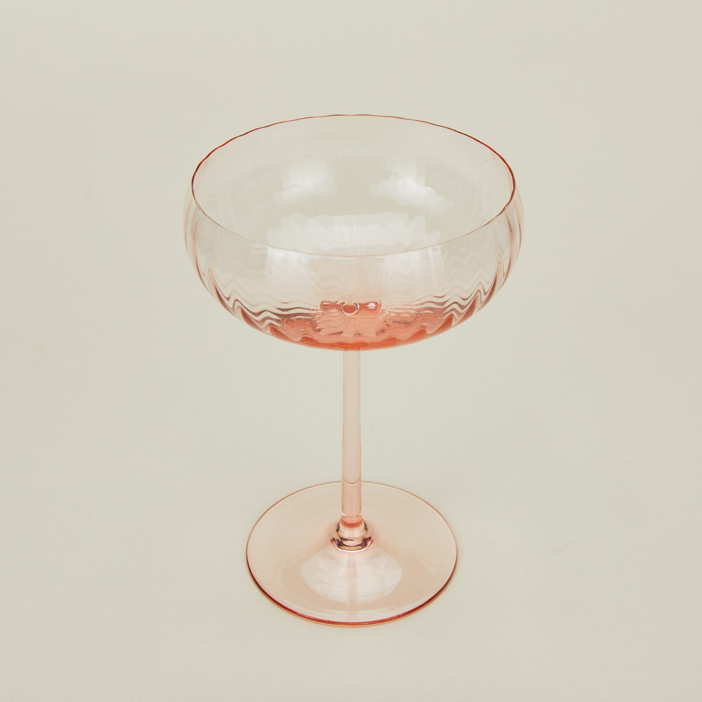 Blush Ribbed Coupe Glass Set - Image 4