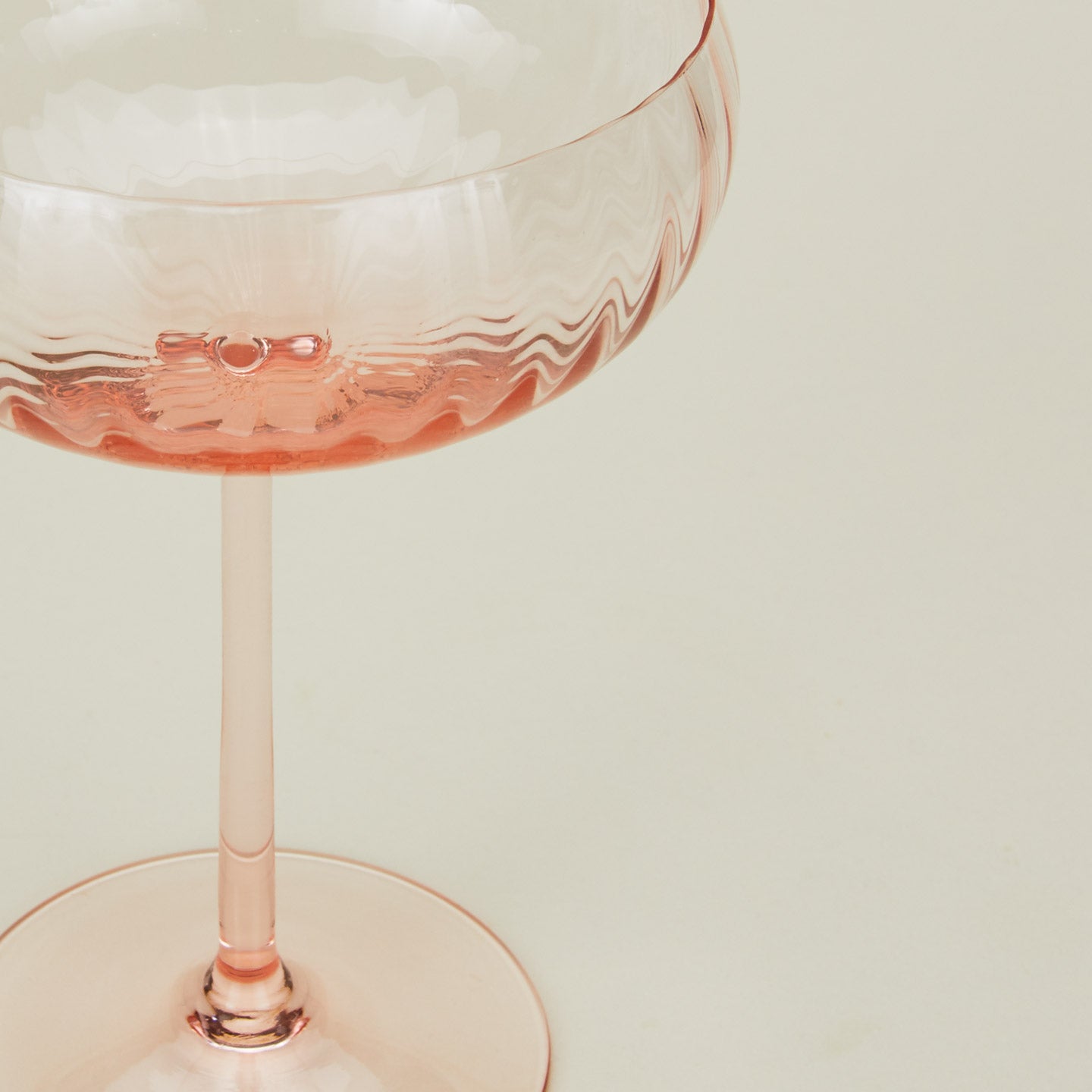 Blush Ribbed Coupe Glass Set - Image 3
