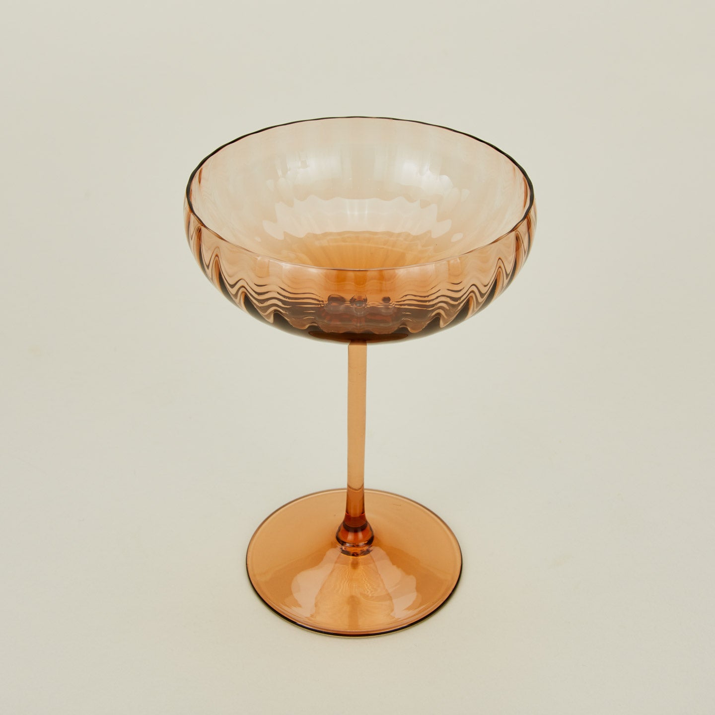 Smoky Brown Ribbed Coupe Pair - Image 4