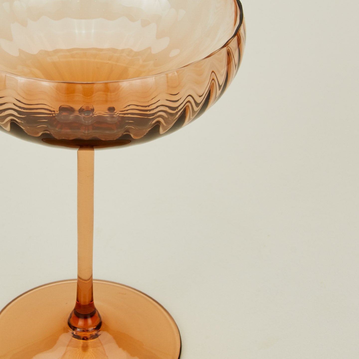 Smoky Brown Ribbed Coupe Pair - Image 3