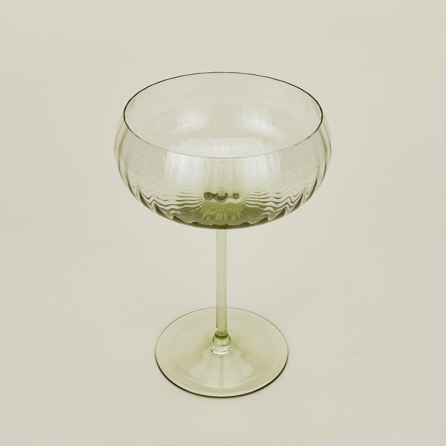 Olive Ribbed Cocktail Coupe Pair - Image 4