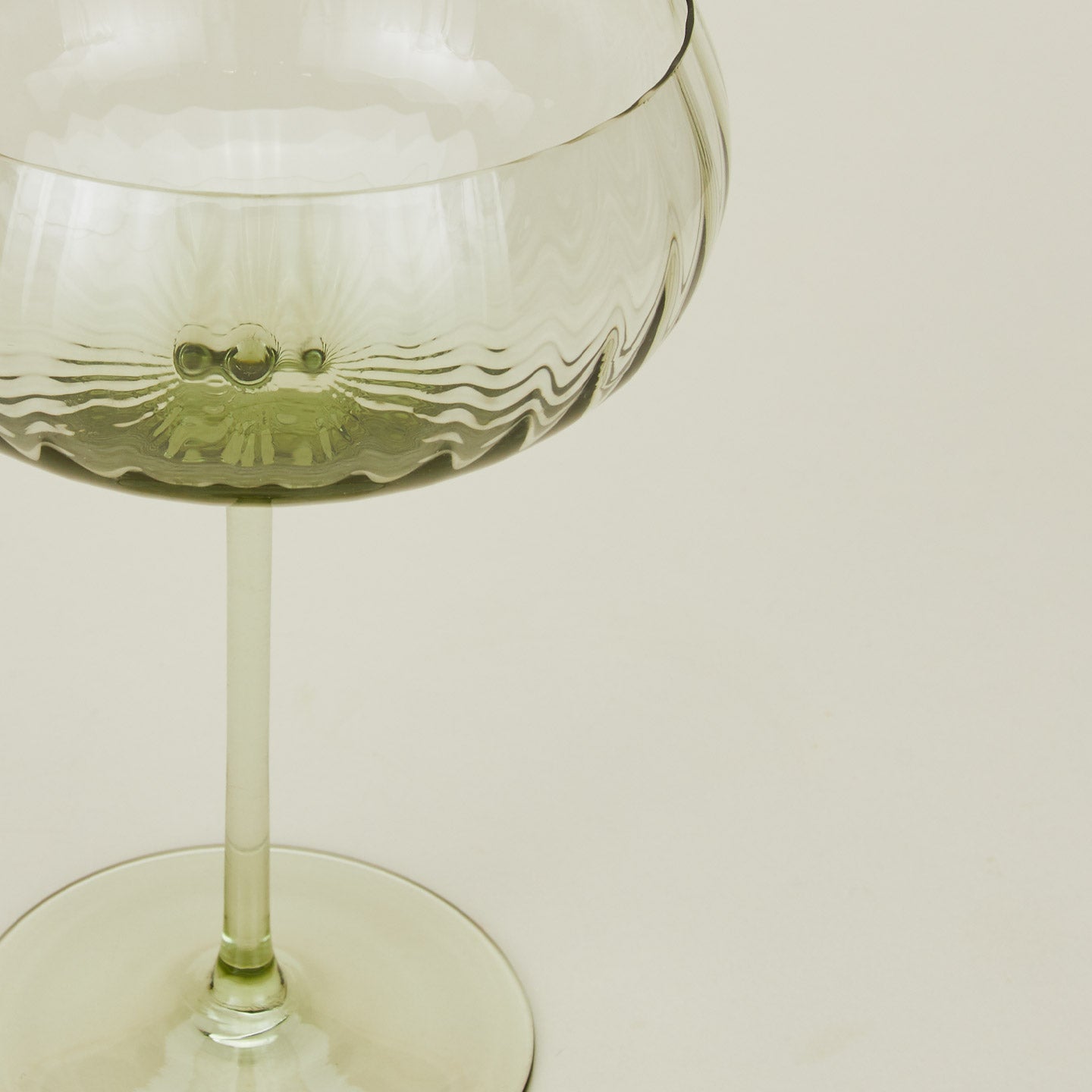 Olive Ribbed Cocktail Coupe Pair - Image 3