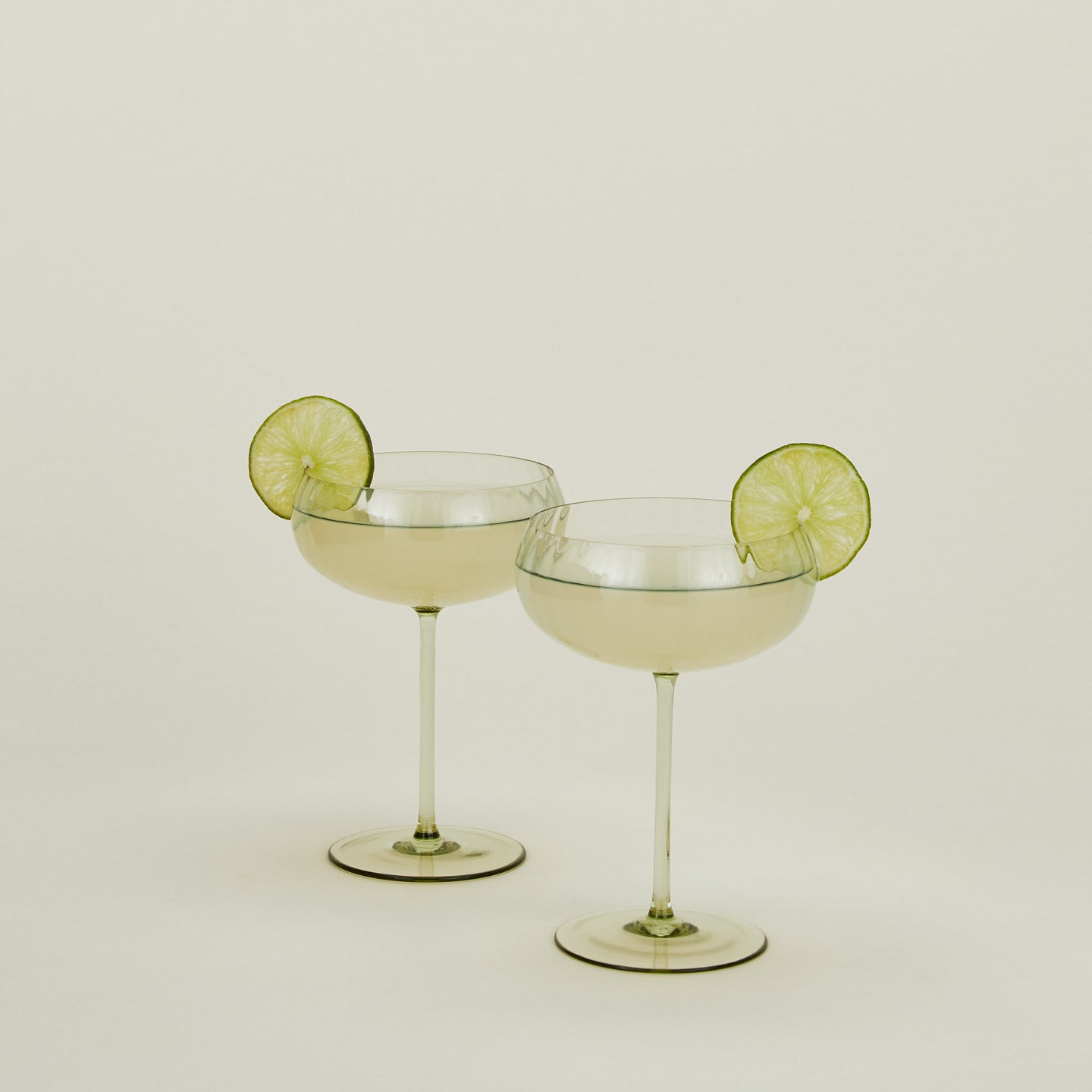 Olive Ribbed Cocktail Coupe Pair - Image 2
