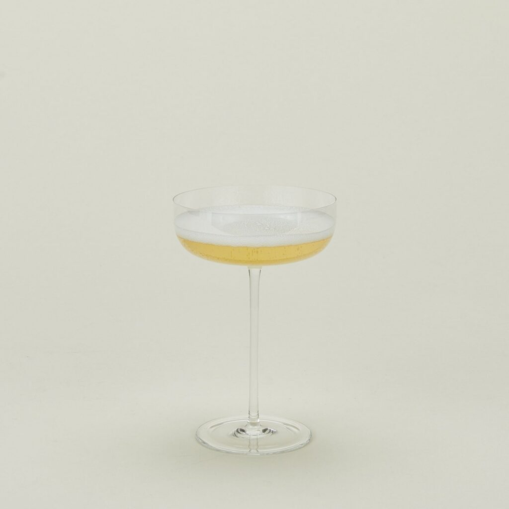 Faceted Champagne Coupe Glass
