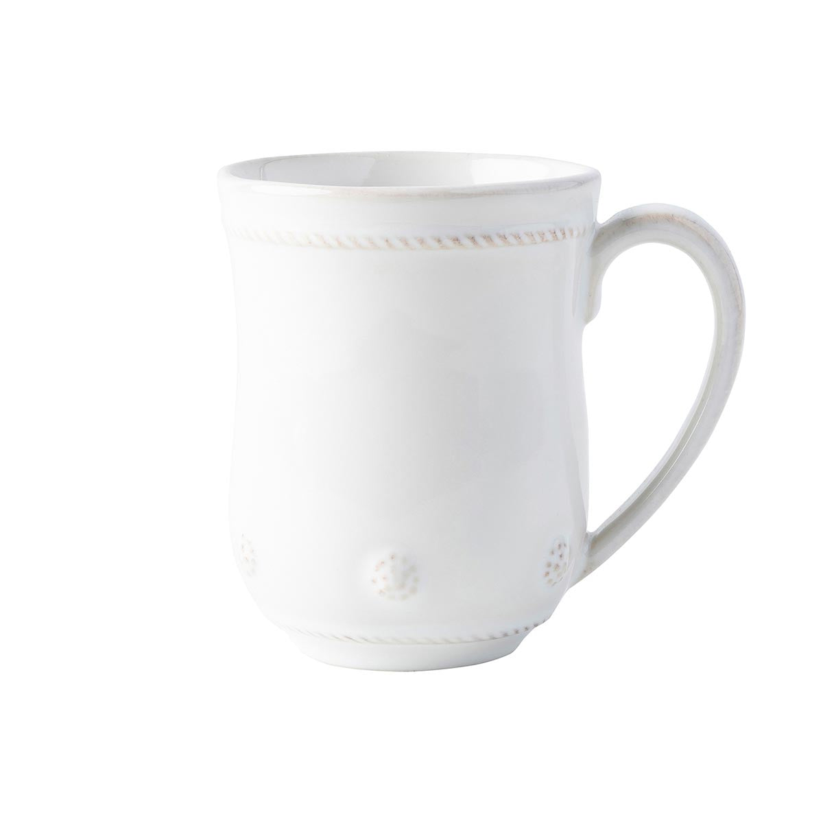 Elegant White Flared Ceramic Coffee Mug