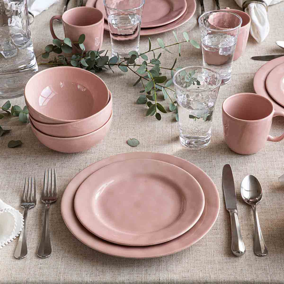 Decorative Blush Pink Ceramic Coffee Mug - Image 4