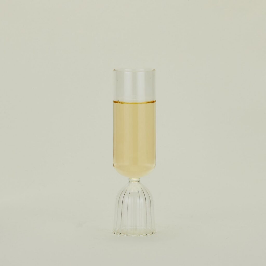 Sculpted Clear Champagne Flute