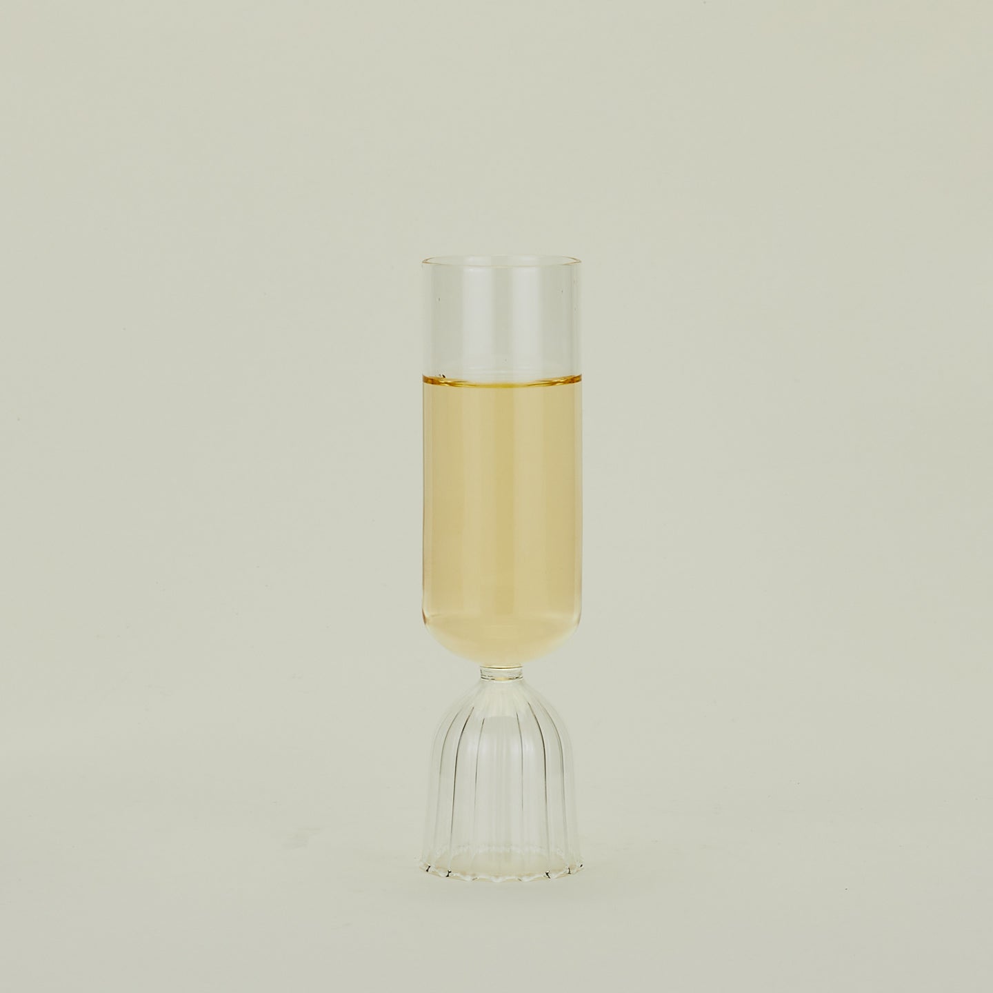 Sculpted Clear Champagne Flute