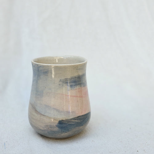 Subtle Curve Ceramic Tumbler with Smooth Sides