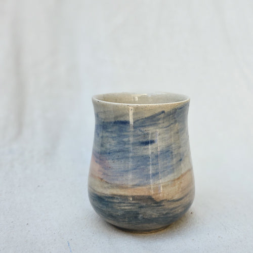 Subtle Curve Ceramic Tumbler with Smooth Sides