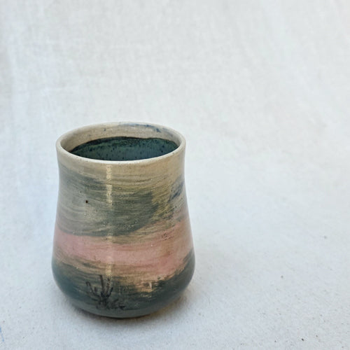Soft Rim Ceramic Tumbler with Organic Profile